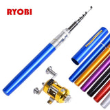 telesdopic drum pen rod fishing