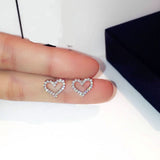 Simple Empty Heart studs